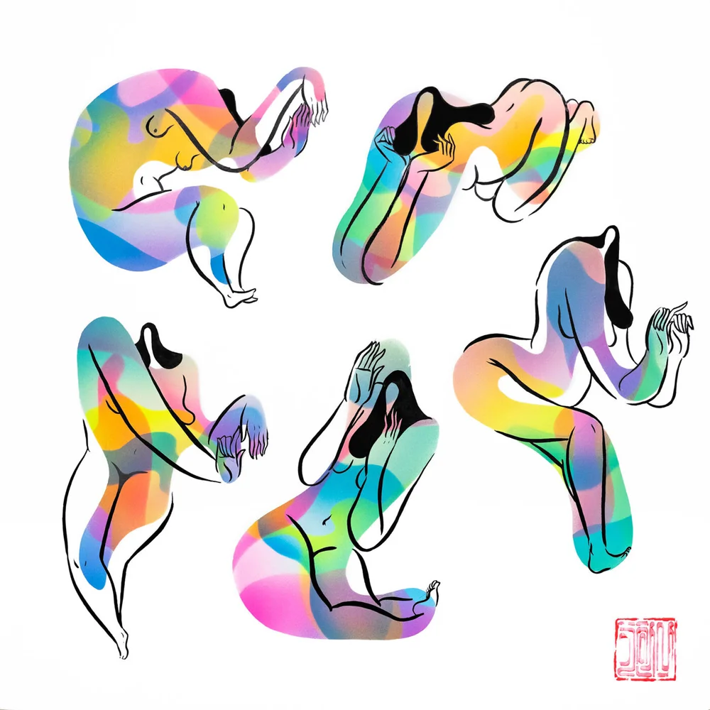 Artwork depicting abstract person